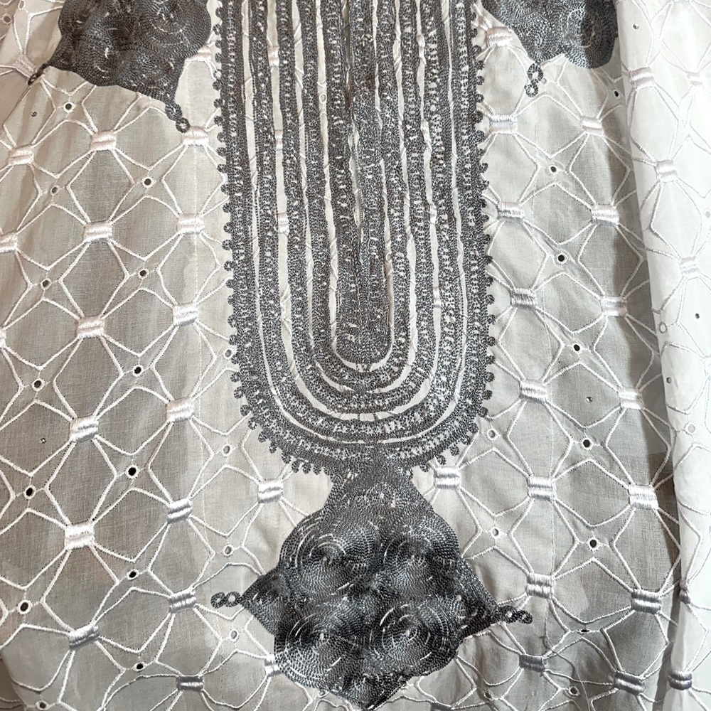 African Mens Clothing Lace Material Embroidered 3 Pcs Agbada Shirt Pants Dashiki - Picture 15 of 16